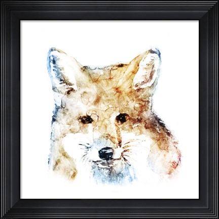 Framed Watercolour Fox Print