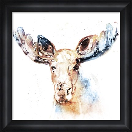 Framed Watercolour Moose Print