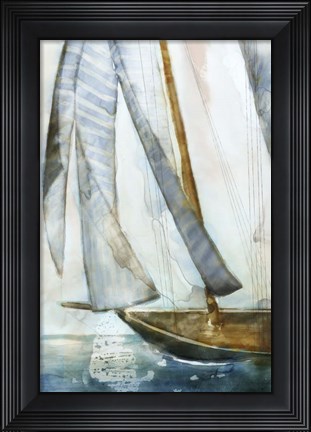 Framed Sailboat Blues I Print
