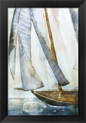 Framed Sailboat Blues I Print