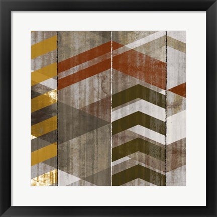 Framed Chevron Serenade II Print