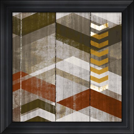 Framed Chevron Serenade III Print