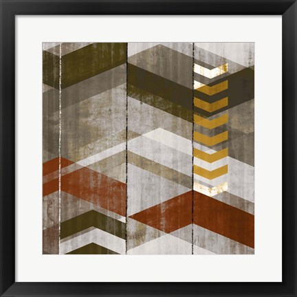 Framed Chevron Serenade III Print