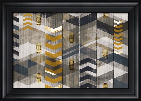 Framed Taxis Print