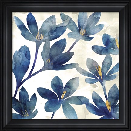 Framed Veranda Blue I Print