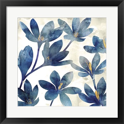 Framed Veranda Blue I Print