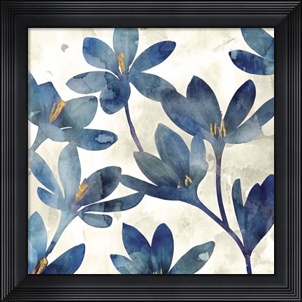 Framed Veranda Blue II Print