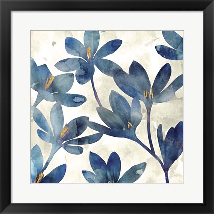 Framed Veranda Blue II Print