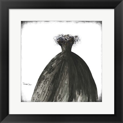 Framed Black Dress I Print