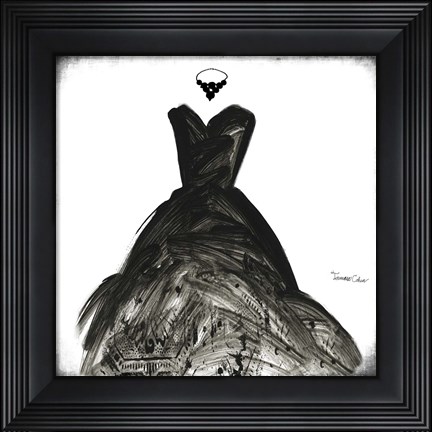 Framed Black Dress II Print
