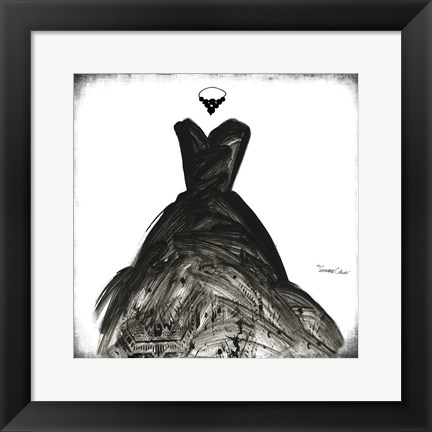 Framed Black Dress II Print