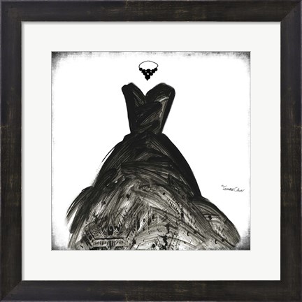 Framed Black Dress II Print