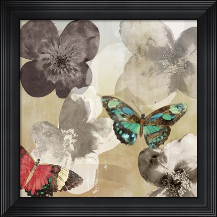 Framed Aflutter II Print