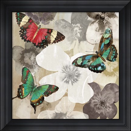 Framed Aflutter III Print
