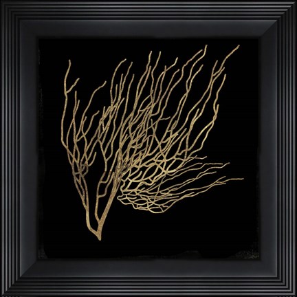 Framed Gold Coral I Print