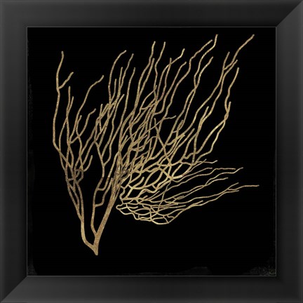 Framed Gold Coral I Print