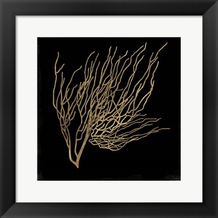 Framed Gold Coral I Print