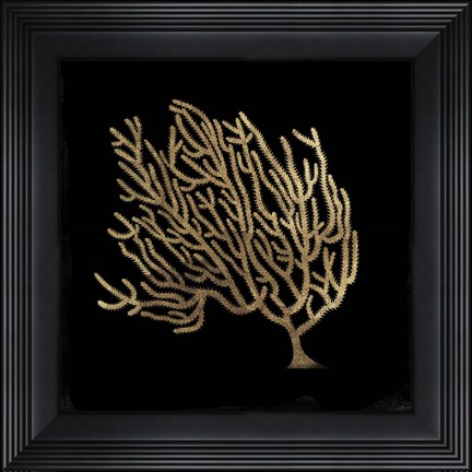 Framed Gold Coral II Print