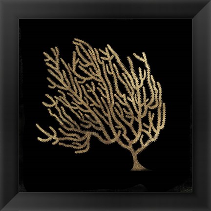 Framed Gold Coral II Print