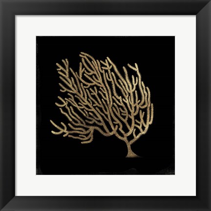 Framed Gold Coral II Print