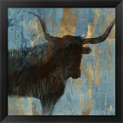 Framed Bison I Print