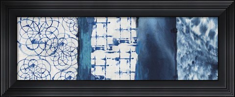 Framed Shibori Patchwork I Print