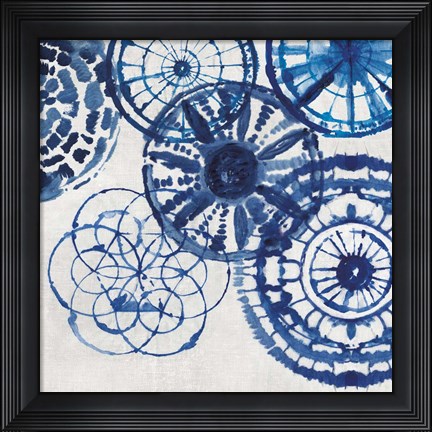 Framed Shibori Rings II Print