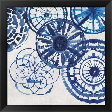 Framed Shibori Rings II Print