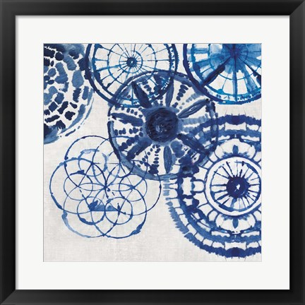 Framed Shibori Rings II Print