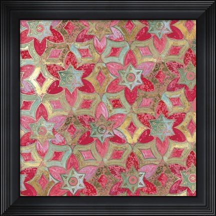 Framed Boho Tile II Print