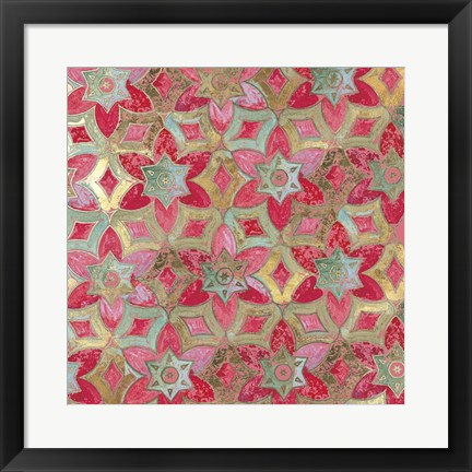 Framed Boho Tile II Print