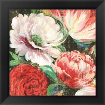 Framed Lavish Blooms I Print