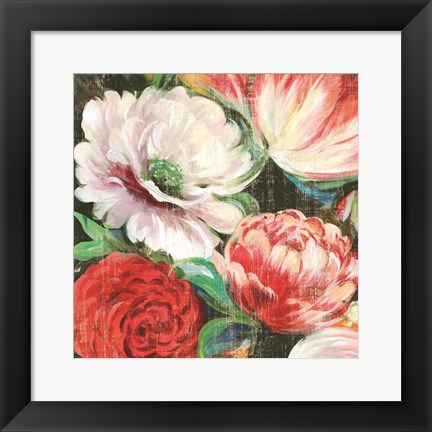 Framed Lavish Blooms I Print