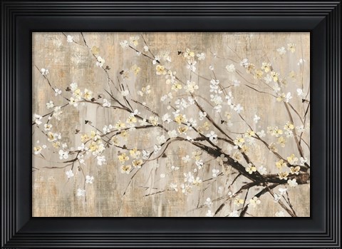 Framed Silver Apple Blooms Print