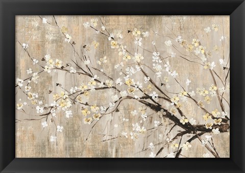 Framed Silver Apple Blooms Print