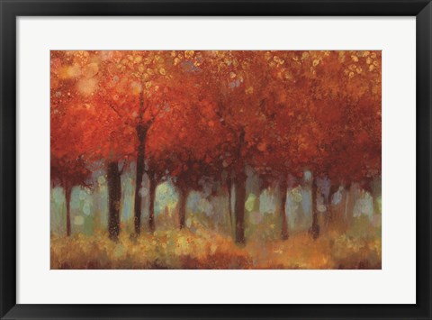 Framed Red Forest Print
