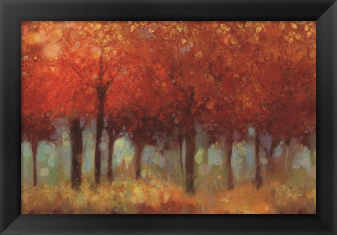 Framed Red Forest Print