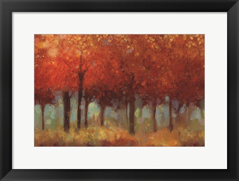 Framed Red Forest Print