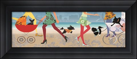 Framed Stroller Dogs I Print