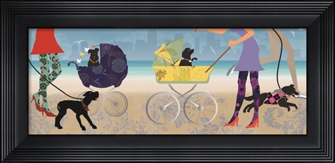 Framed Stroller Dogs II Print