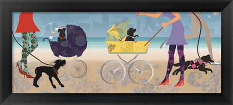 Framed Stroller Dogs II Print