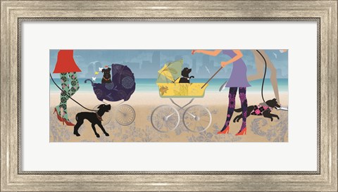 Framed Stroller Dogs II Print