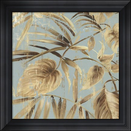 Framed Gold Palms II Print