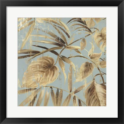 Framed Gold Palms II Print