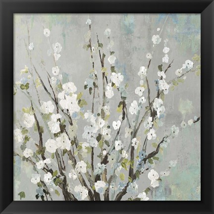 Framed Fresh Pale Blooms I Print