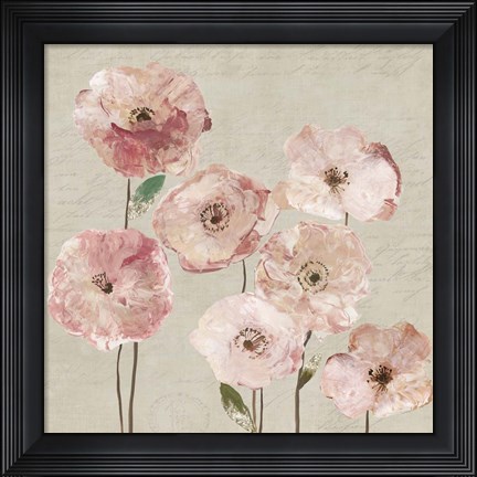 Framed Delicate Pink Flowers Print