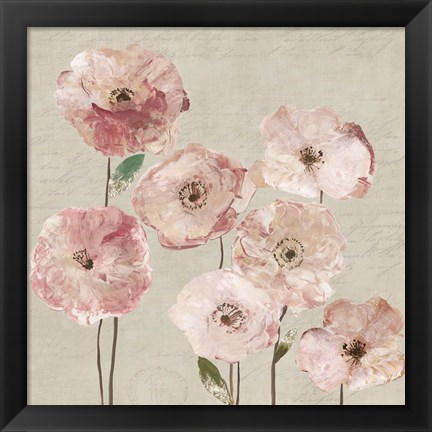 Framed Delicate Pink Flowers Print