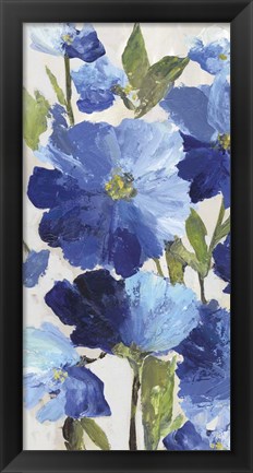 Framed Cobalt Poppies II Print