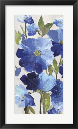 Framed Cobalt Poppies II Print