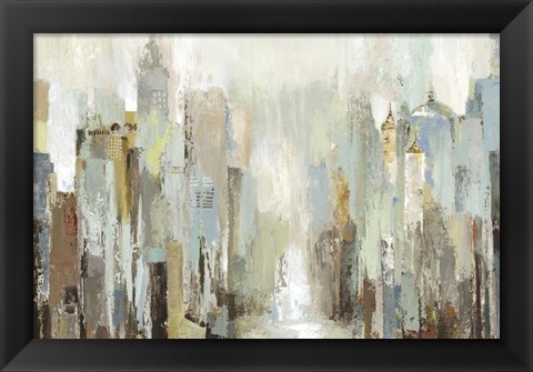 Framed Misty City Print